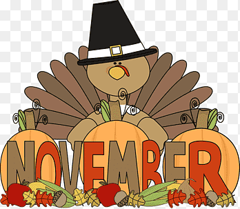 November graphic with a turkey