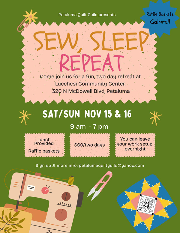 Sew, Sleep, Repeat flyer