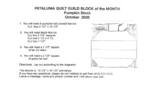 October Block of the Month Pumpkin